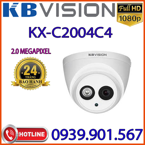 Lắp đặt Camera Dome 4 in 1 hồng ngoại 2.0 Megapixel KBVISION KX-C2004C4