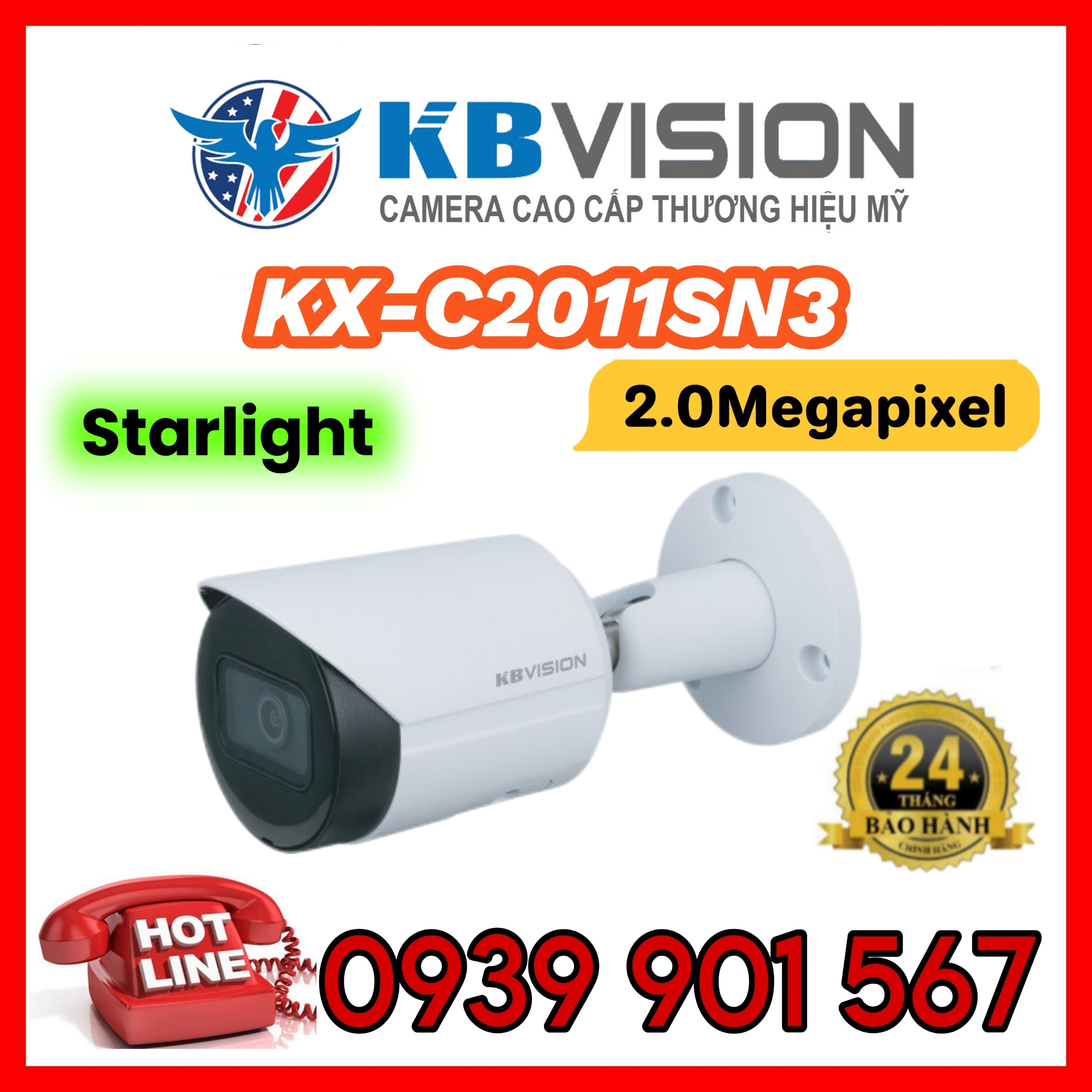 Camera IP Bullet 2MP KBVISION KX-C2011SN3