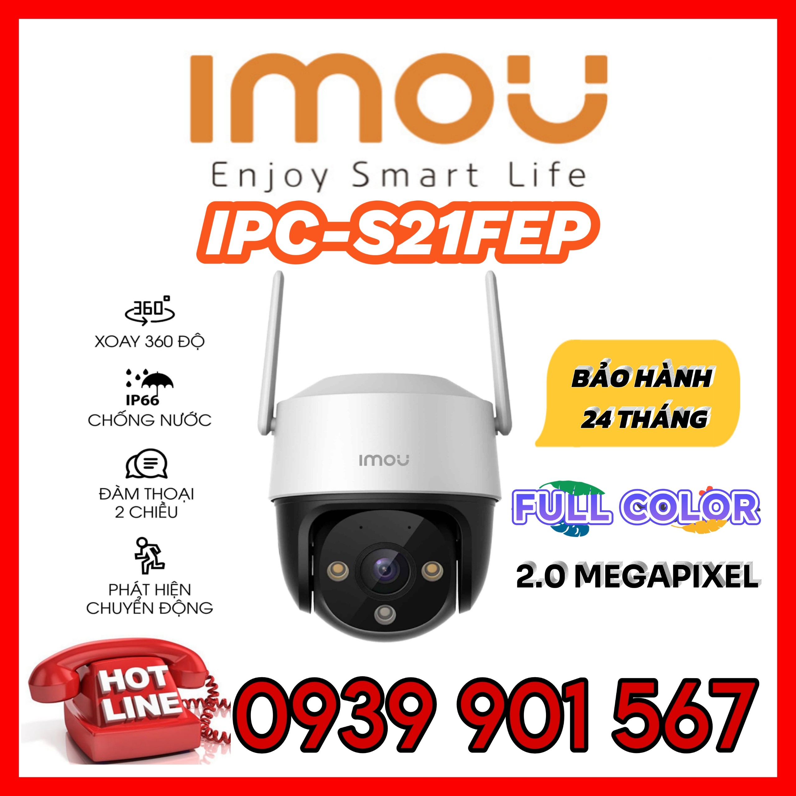 Camera WIFI 2MP iMOU Cruiser SE+ IPC-S21FEP