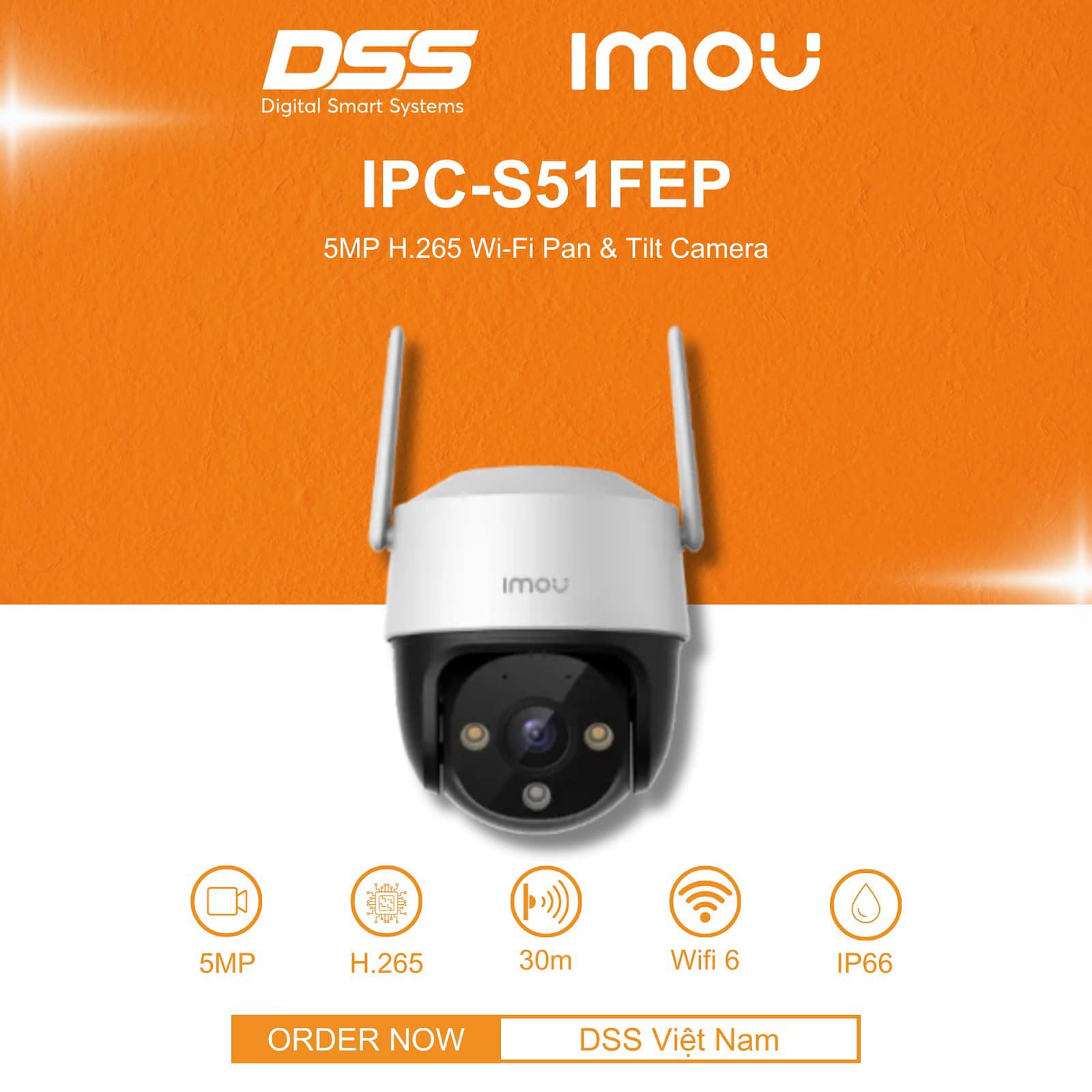 Camera Wifi Full Color IMOU IPC-S51FEP (Cruiser SE+ 5MP)