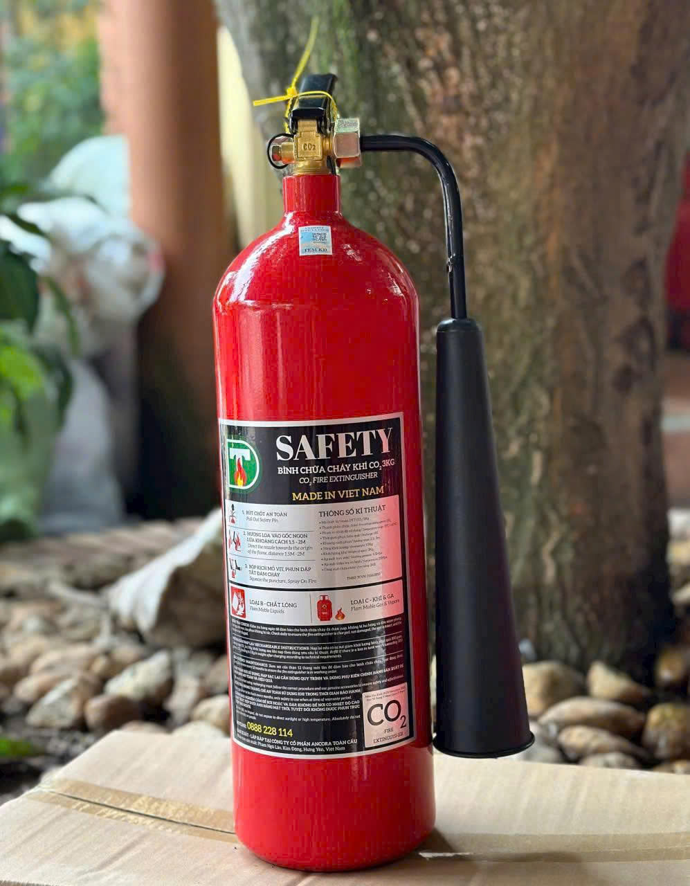 Bình chữa cháy Safety khí CO2 3kg