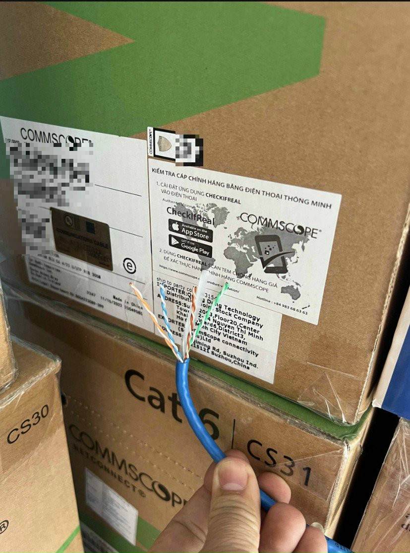 Cáp mạng CommScope CAT6 UTP Chính hãng